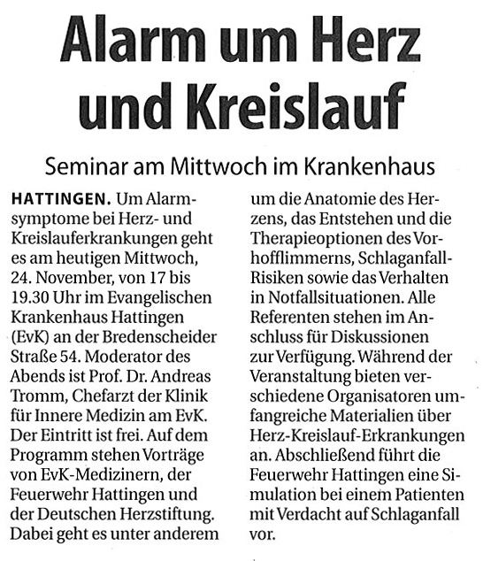 Alarm um Herz und Kreislauf