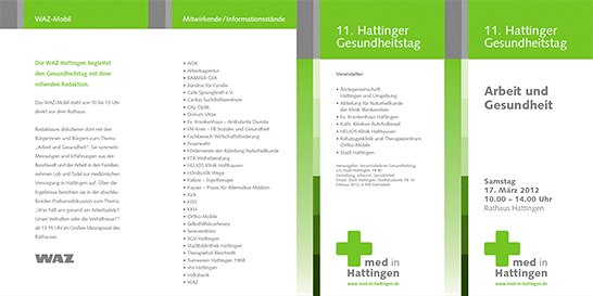 Flyer 'Hattinger Gesundheitstag 2012'