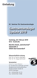 Download Programm "Einladung zum 61. Seminar für Gastroenterologie: Gastroenterologie Update 2019"