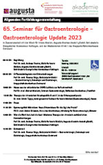 Download Programm zum 65. Seminar für Gastroenterologie - Gastroenterologie Update 2023