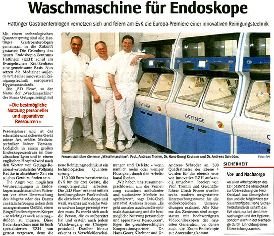 Waschmaschine für Endoskope